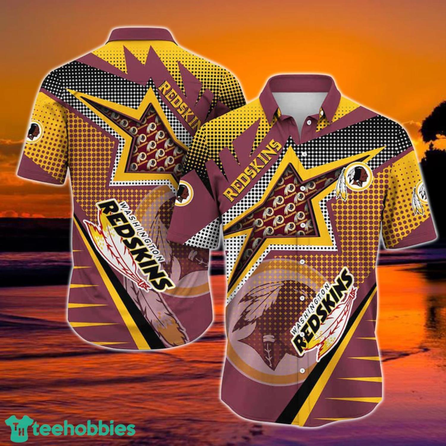 Washington Redskins NFL Football Beach Shirt For This Summer Graphic Print Hawaiian Shirt Big Fans Product Photo 1