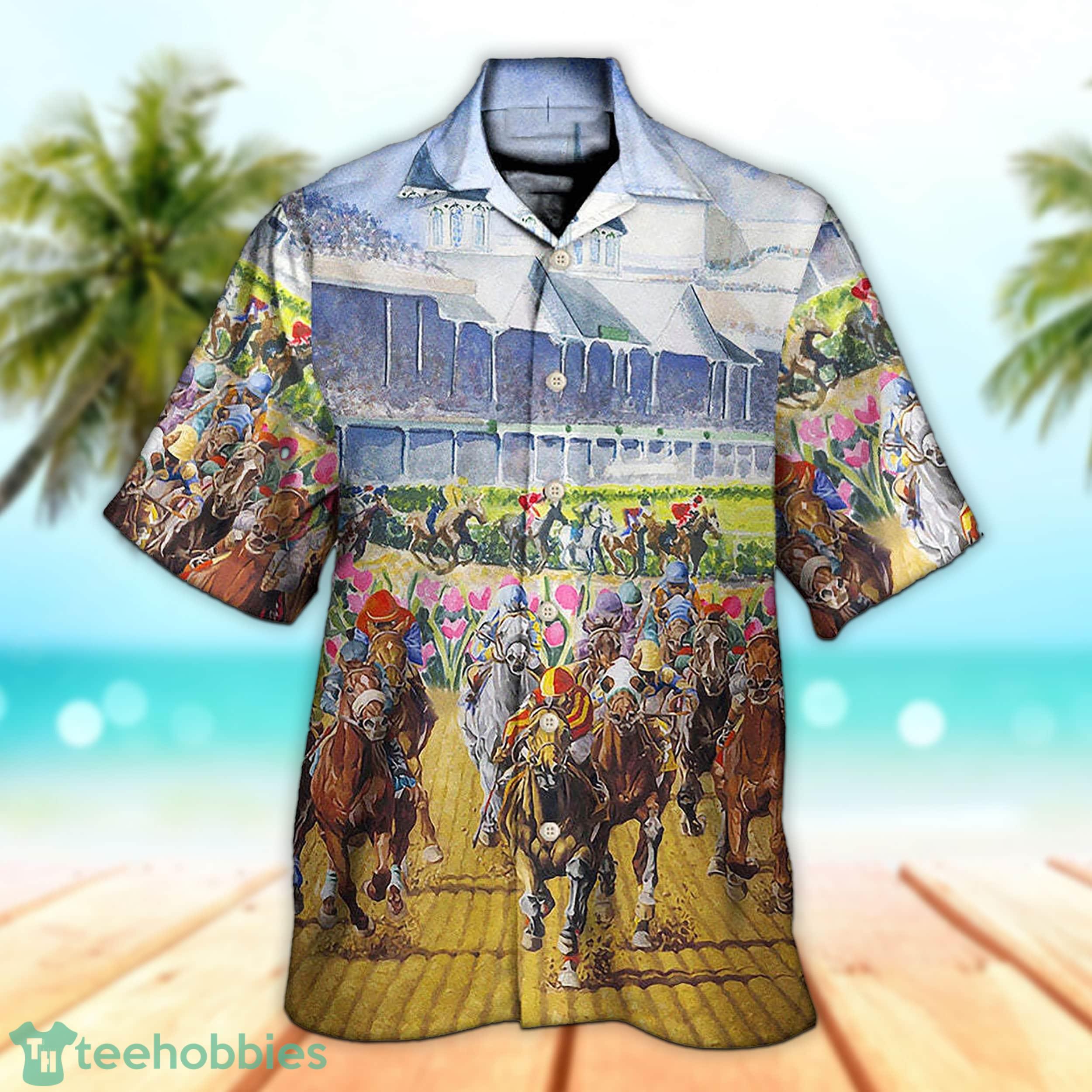 3D Horseback Riding Eat Sleep Horse Again Hawaiian Shirt Product Photo 1