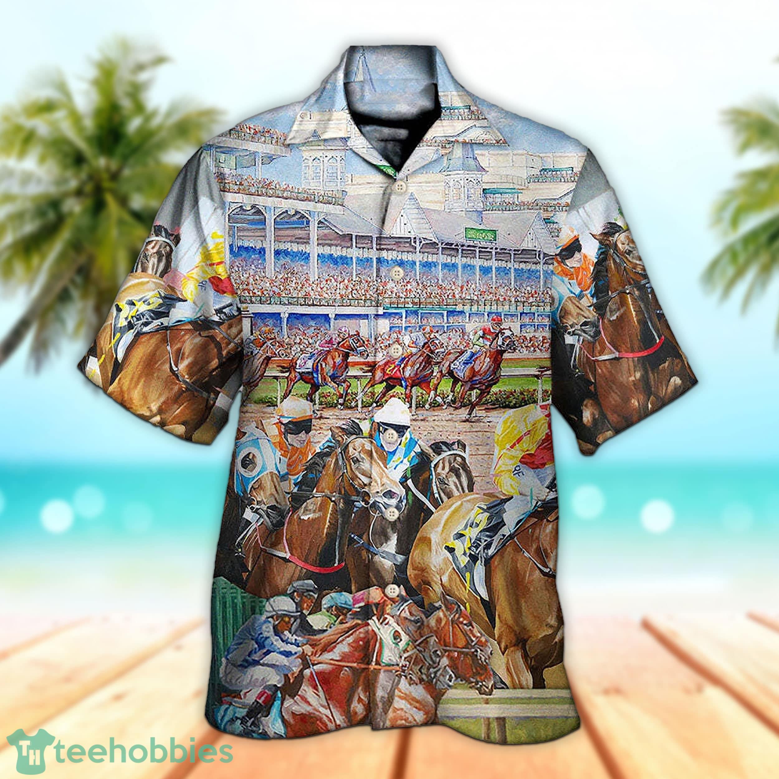 3D Horseback Riding Horse Because People Suck Hawaiian Shirt, Product Photo 1