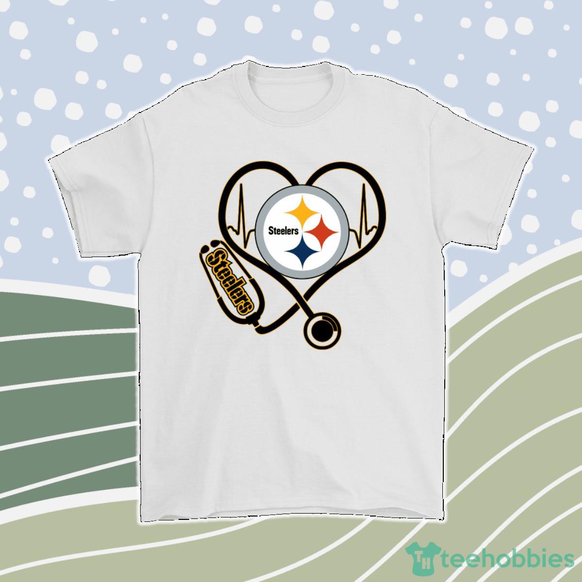 A Nurse Who Loves The Pittsburgh Steelers Nfl Football Men Women T-Shirt, Hoodie, Sweatshirt Product Photo 1