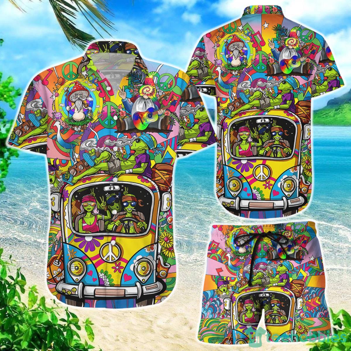 Ailen Hawaiian Shirt Ailen Family Hippie Bus Music Flower Button Down Shirts Besr Beach Vacation Gifts Product Photo 1