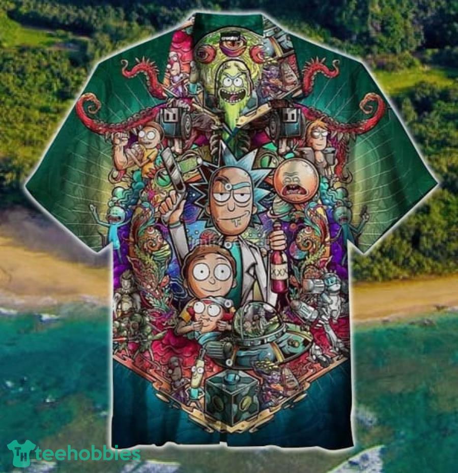 Alien Rick And Rickandmorty Hawaiian Shirt For Men Women Product Photo 1