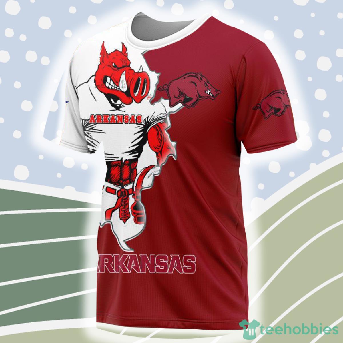Arkansas Razorbacks NCAA Shirt 3D Mascot For Fans Product Photo 1