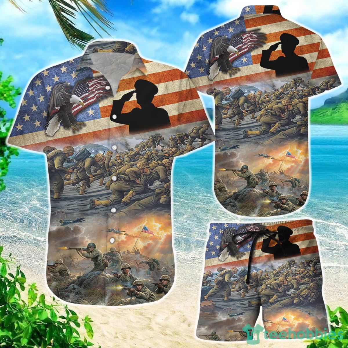 Army Hawaiian Shirt USA Independent Day Veteran Patriotic Gifts For Veterans Product Photo 1