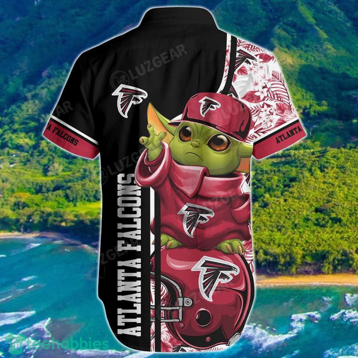 Atlanta Falcons Football NFL Baby Yoda Hawaiian Shirt Summer Perfect Gift For Fan Product Photo 2
