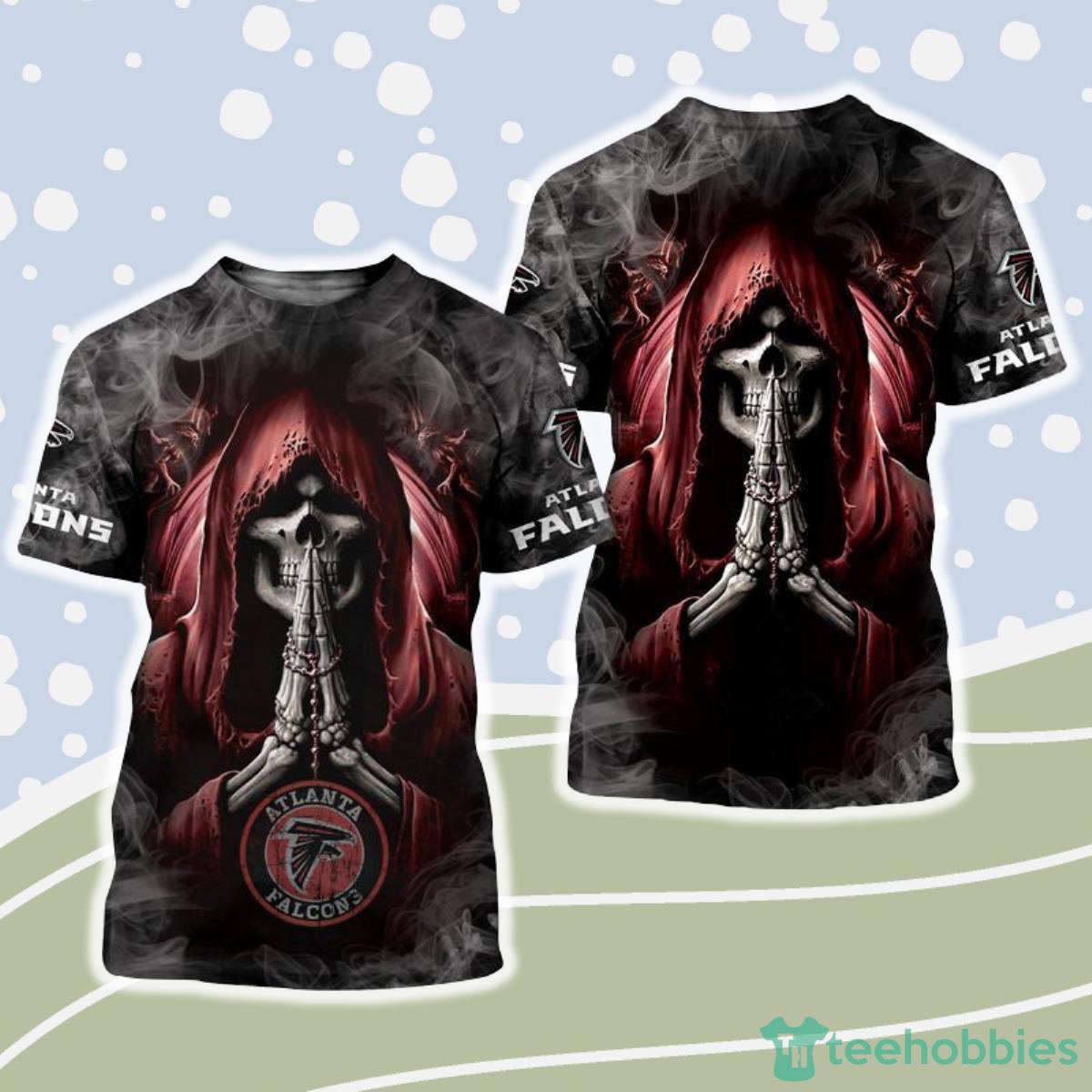 Atlanta Falcons NFL 3D Shirt Background Skull Smoke Product Photo 1