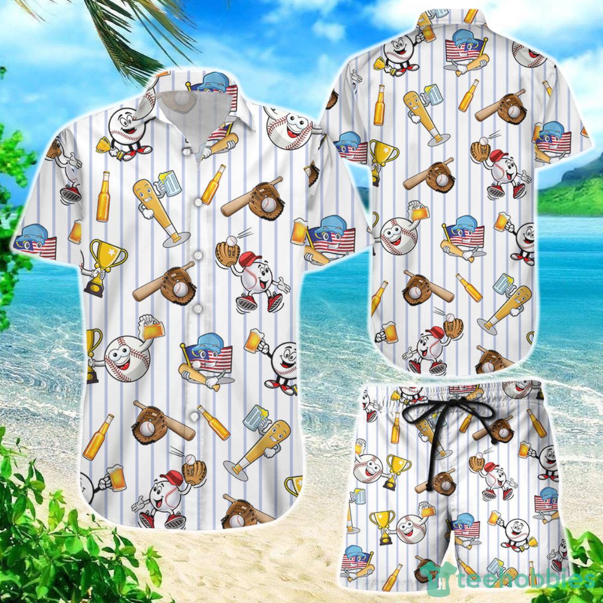 Baseball Hawaiian Shirt Baseball And Beer Aloha Summer Holiday Gift Ideas Product Photo 1