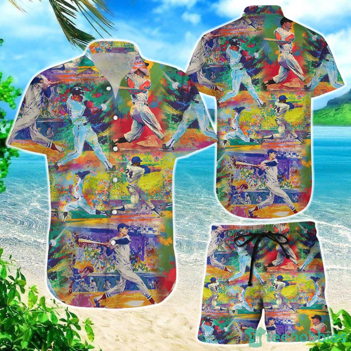 Baseball Hawaiian Shirt Baseball Painting Vintage Watercolor Unique Baseball Gifts Product Photo 1