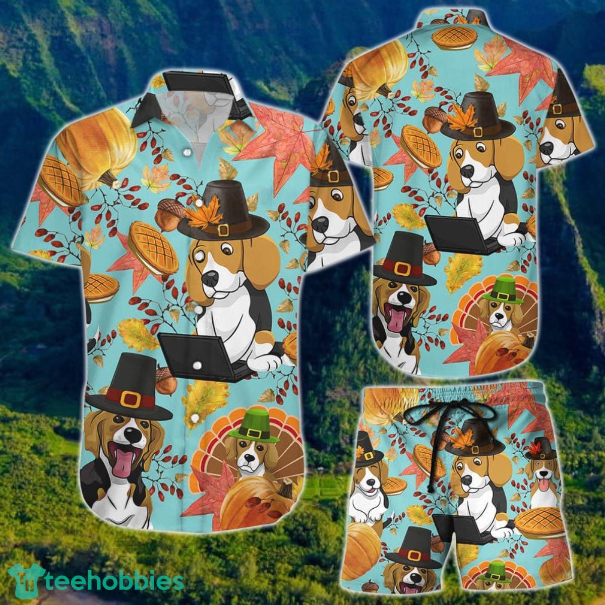 Beagle Hawaiian Shirt And Short For Men And Women Product Photo 1