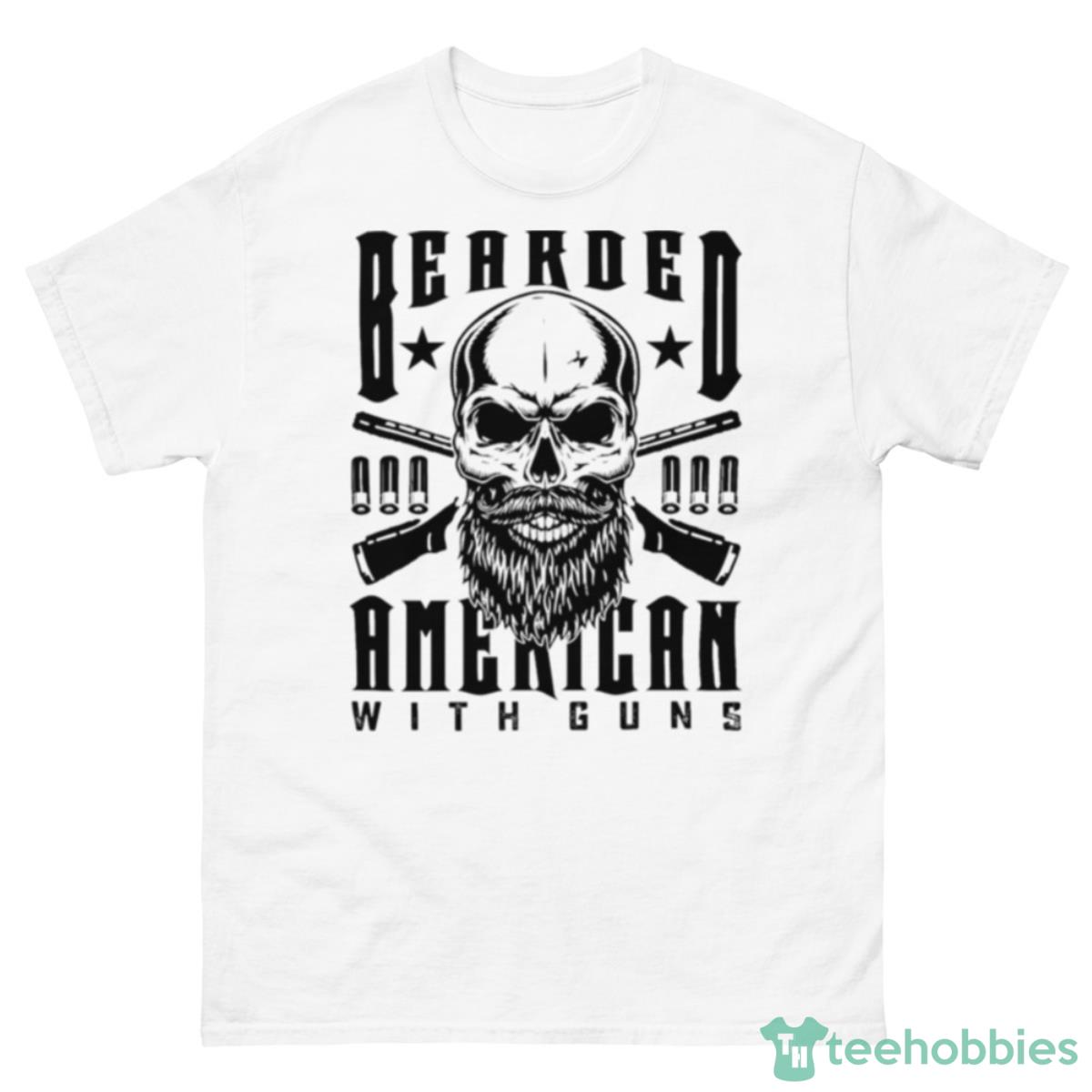 Bearded American With Guns T Shirt - 500 Men’s Classic Tee Gildan