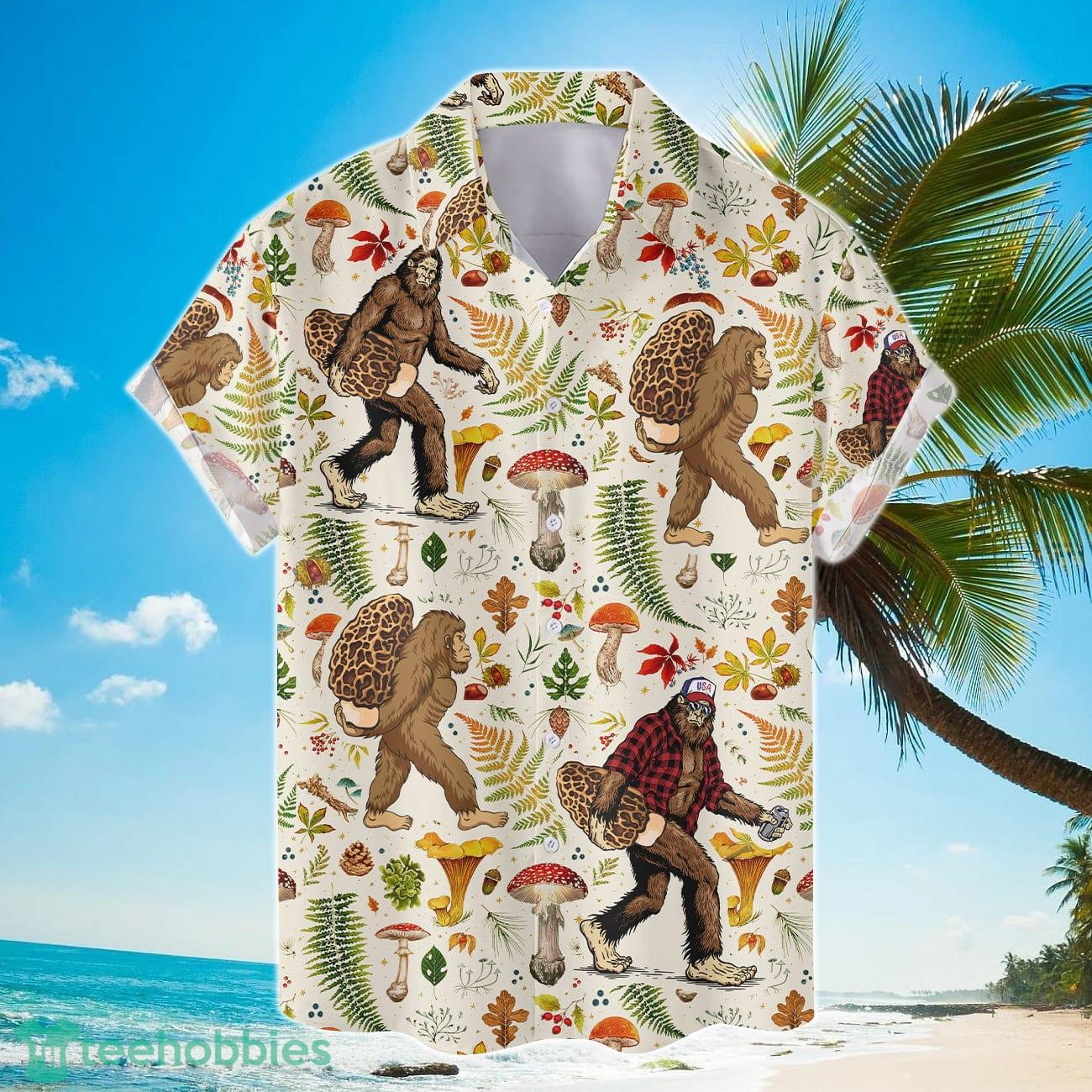 Bigfoot Mushroom Hawaiian Shirts For Men And Women Product Photo 2