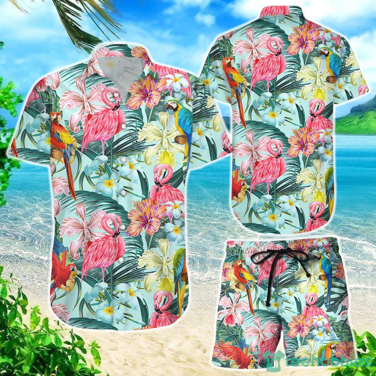 Bird Hawaiian Shirt Tropical Flamingo Summer Holiday Gift Ideas Product Photo 1