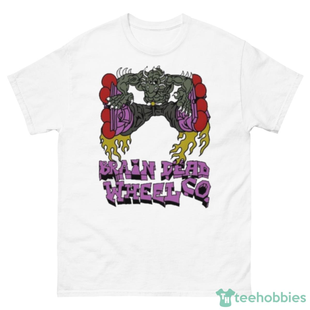 Brain Dead Them Skates Kogan Dragon Wheel Shirt - 500 Men’s Classic Tee Gildan