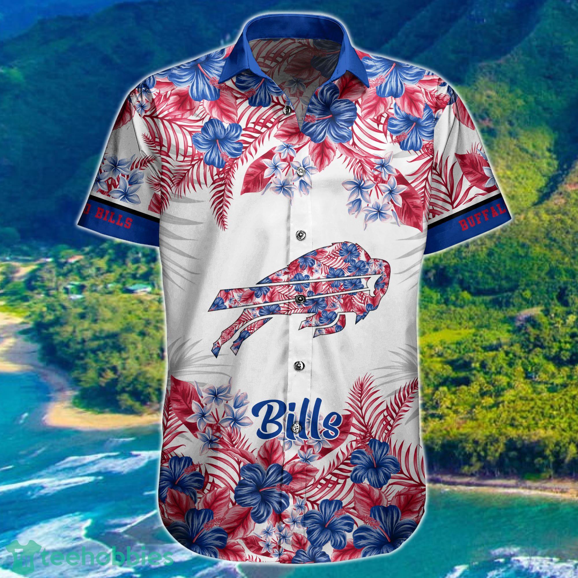 Buffalo Bills NFL Hawaiian Shirt Graphic Flower Tropical Patterns Summer Gift Best Fans Product Photo 1