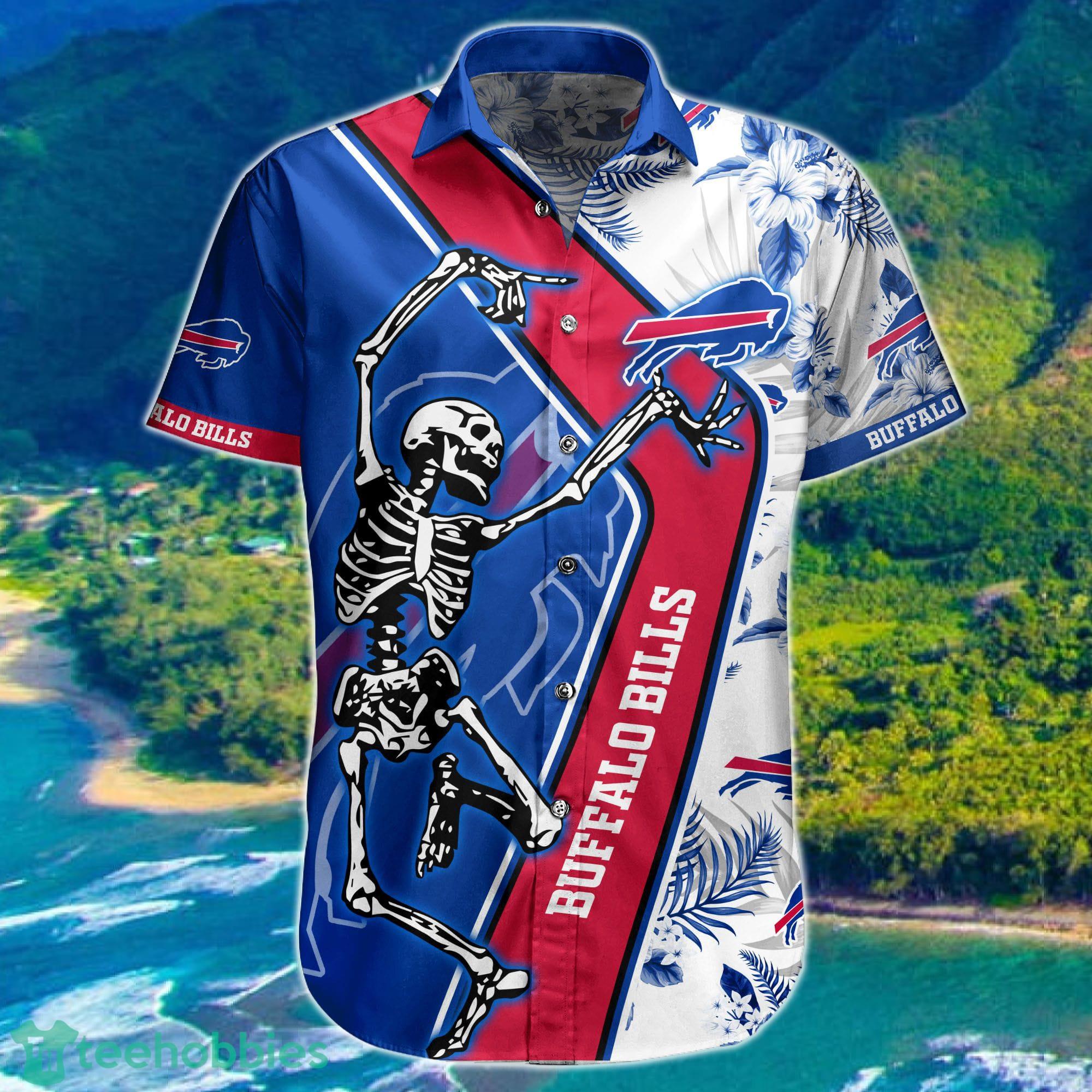 Buffalo Bills NFL Hawaiian Shirt Sekeleton Design Hot Trending Short Styles For Men Women Product Photo 1