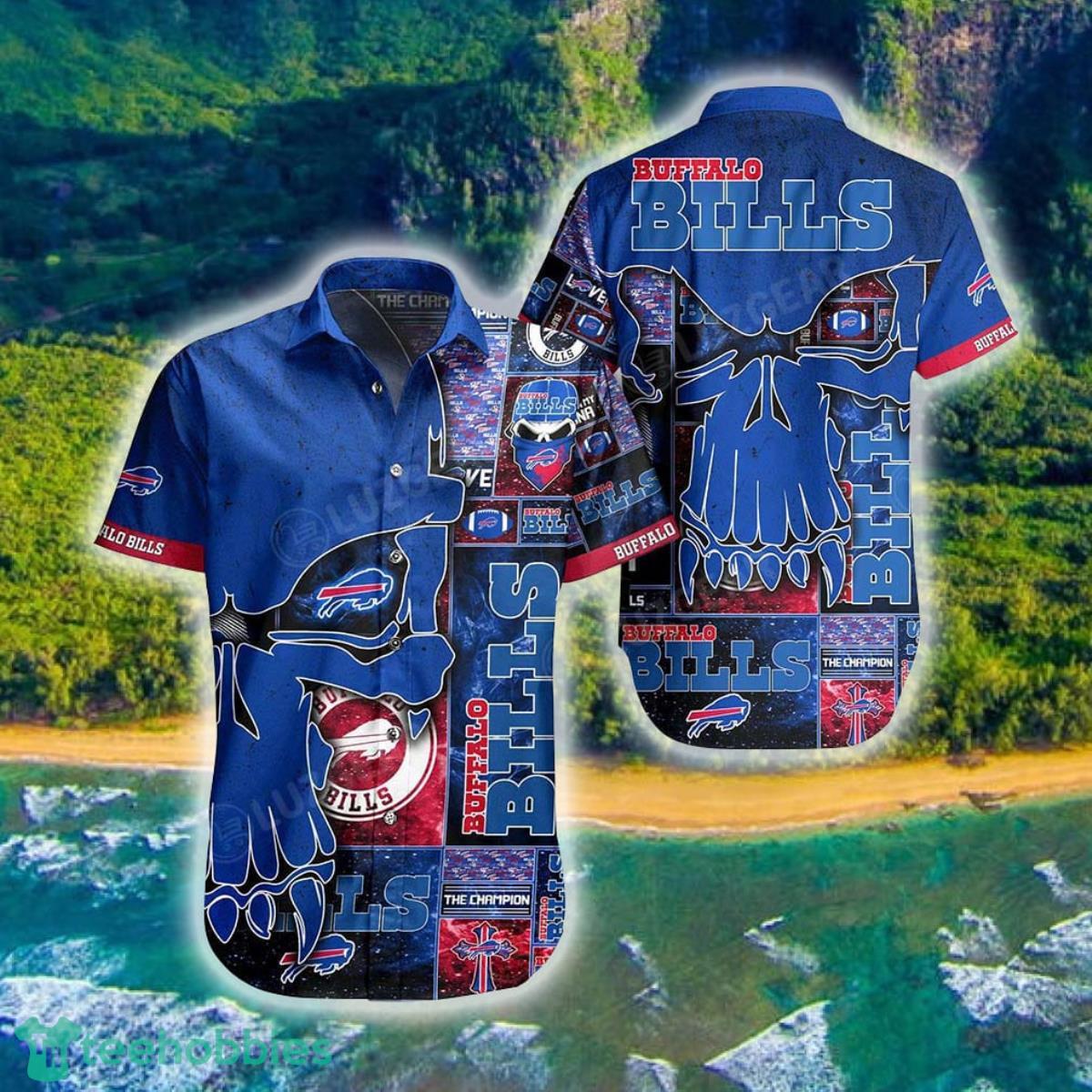 Buffalo Bills NFL Hawaiian Shirt Skull Printed 3D New Trend Summer For Best Fans Product Photo 1