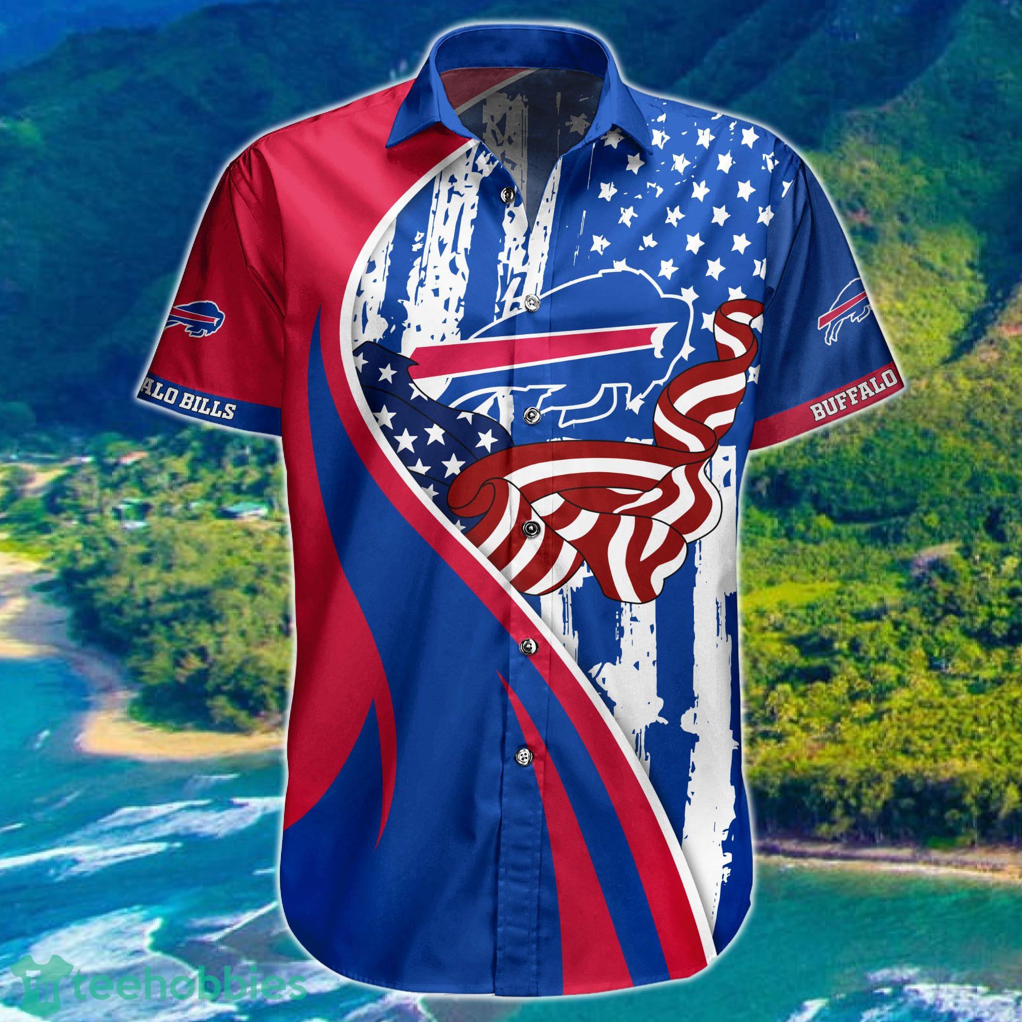 Buffalo Bills NFL-Hawaiian Shirt Vintage US Flag Graphic Trends Summer Gift For Men Women Fan NFL Product Photo 1