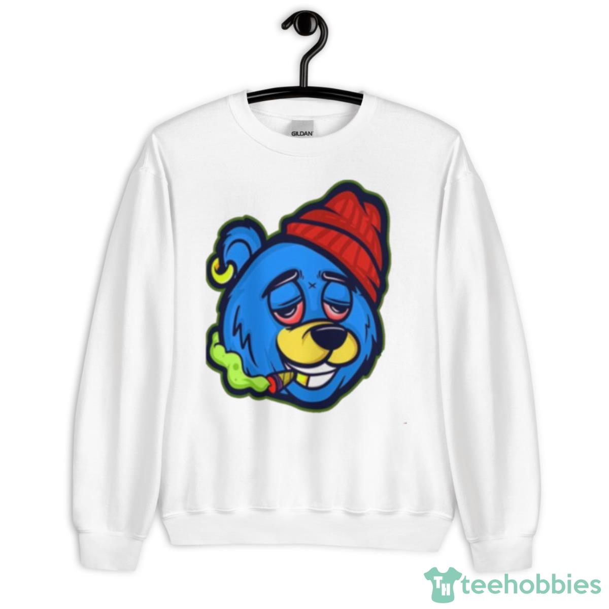 Cannabis Stoned Bear Character Shirt - Unisex Heavy Blend Crewneck Sweatshirt