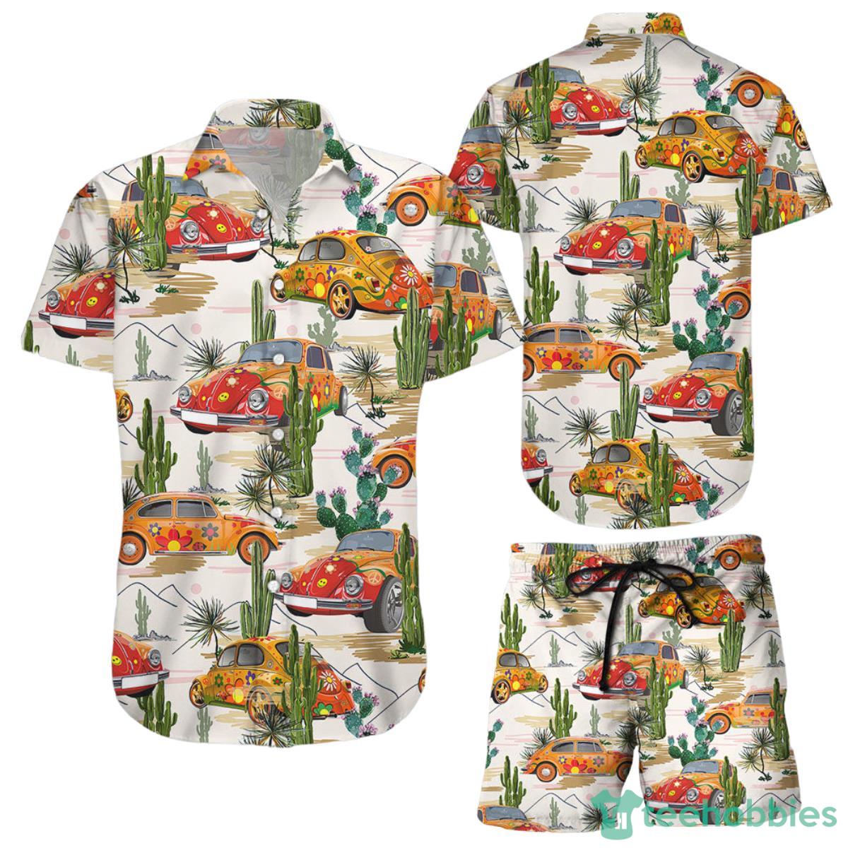 Car Hawaiian Shirt Hippie Car Trip Cactus Tropical Tropical Themed Gifts Product Photo 1