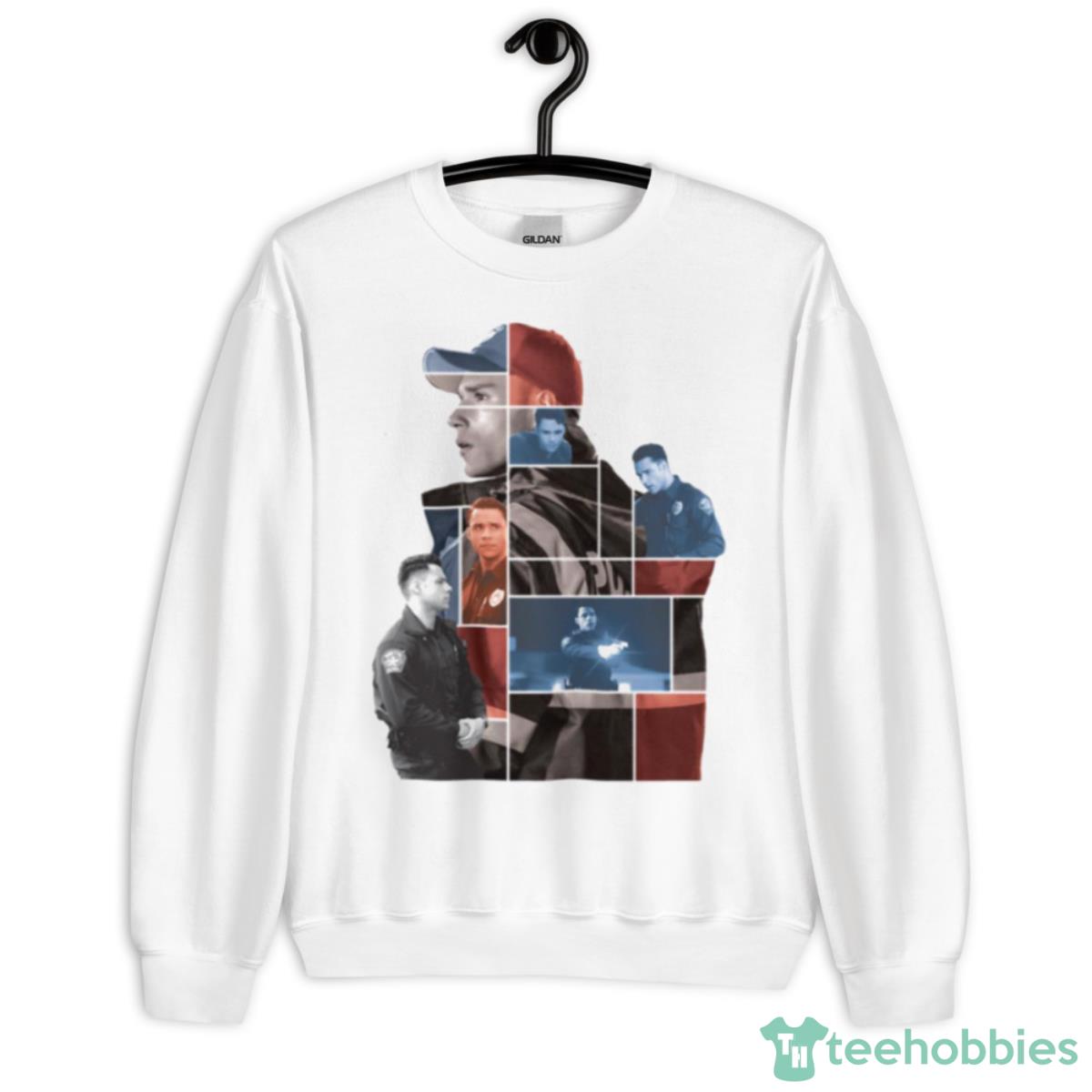 Carlos Reyes Tile Collage 911 Lone Star Shirt - Unisex Heavy Blend Crewneck Sweatshirt