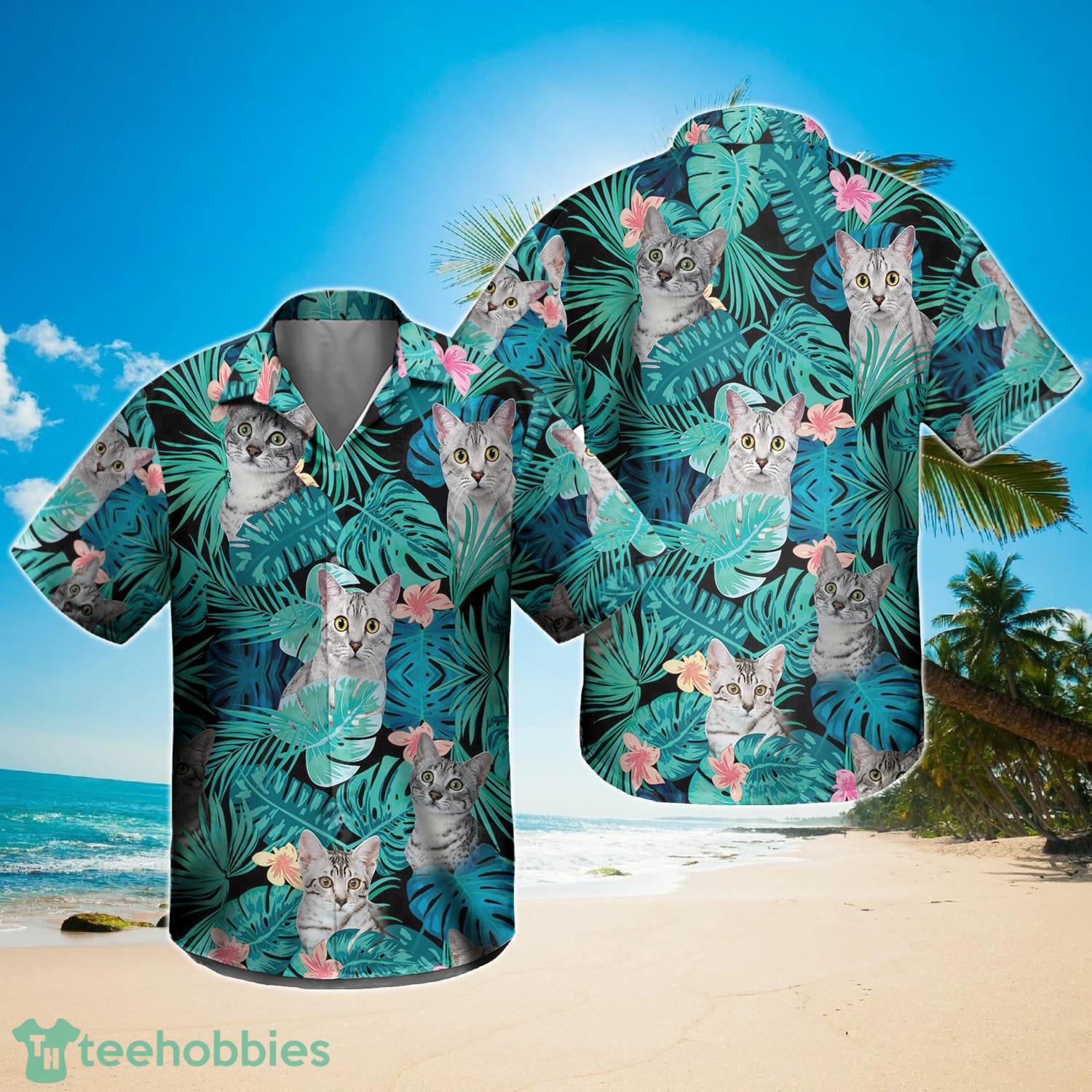 Cat Tropical Hawaiian Shirt For Men And Women Product Photo 1