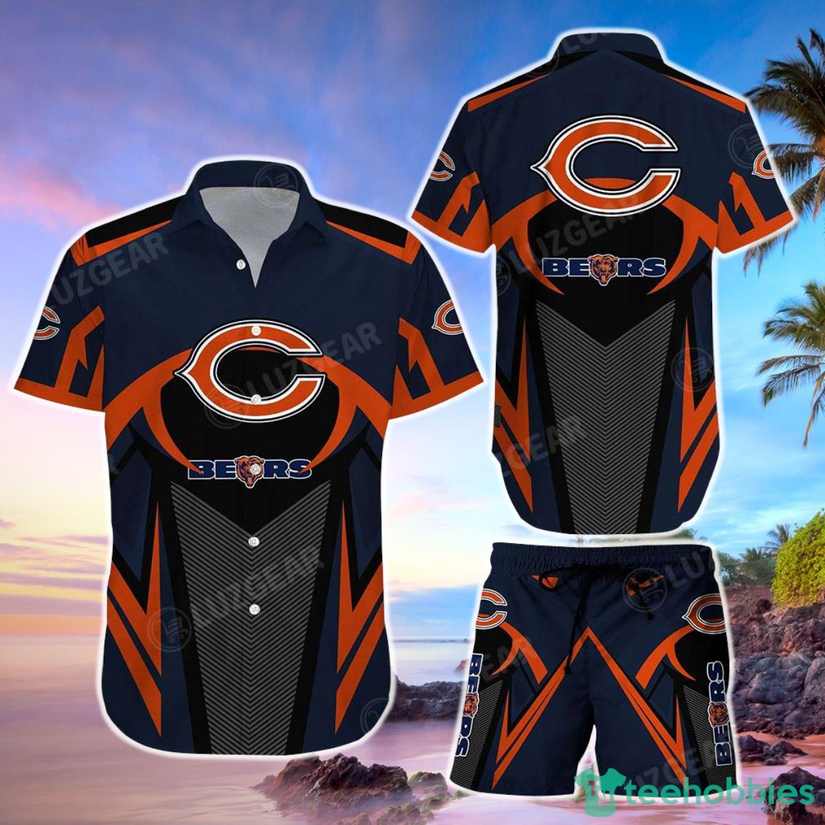 Chicago Bears NFL Hawaiian Shirt And Short Best Gift For Football NFL Fans Product Photo 1