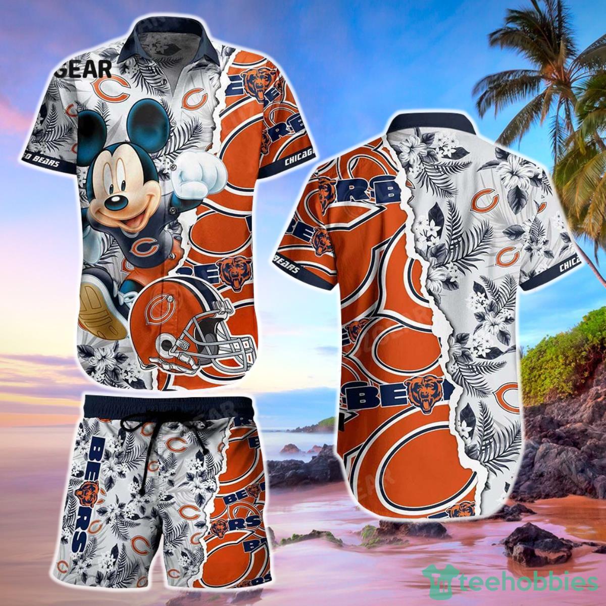 Chicago Bears NFL Hawaiian Shirt And Short Mickey Graphic Tropical 3D Printed Gift For Men Women Product Photo 1