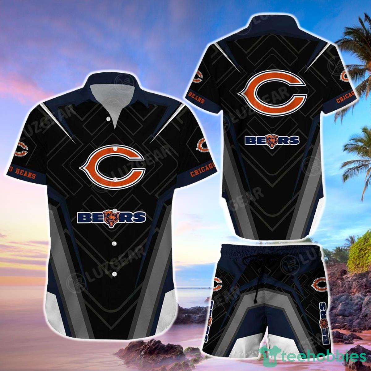 Chicago Bears NFL Hawaiian Shirt And Short New Summer Button Down Shirt Best Gift For Fans Product Photo 1