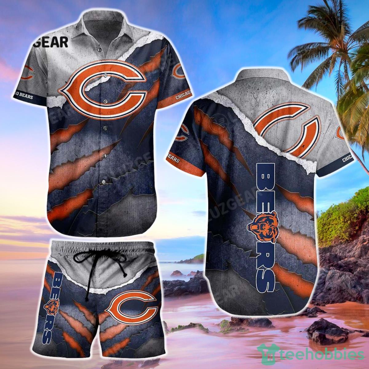 Chicago Bears NFL Hawaiian Shirt And Short Summer Vintage Beach Shirt For Your Loved Ones Product Photo 1