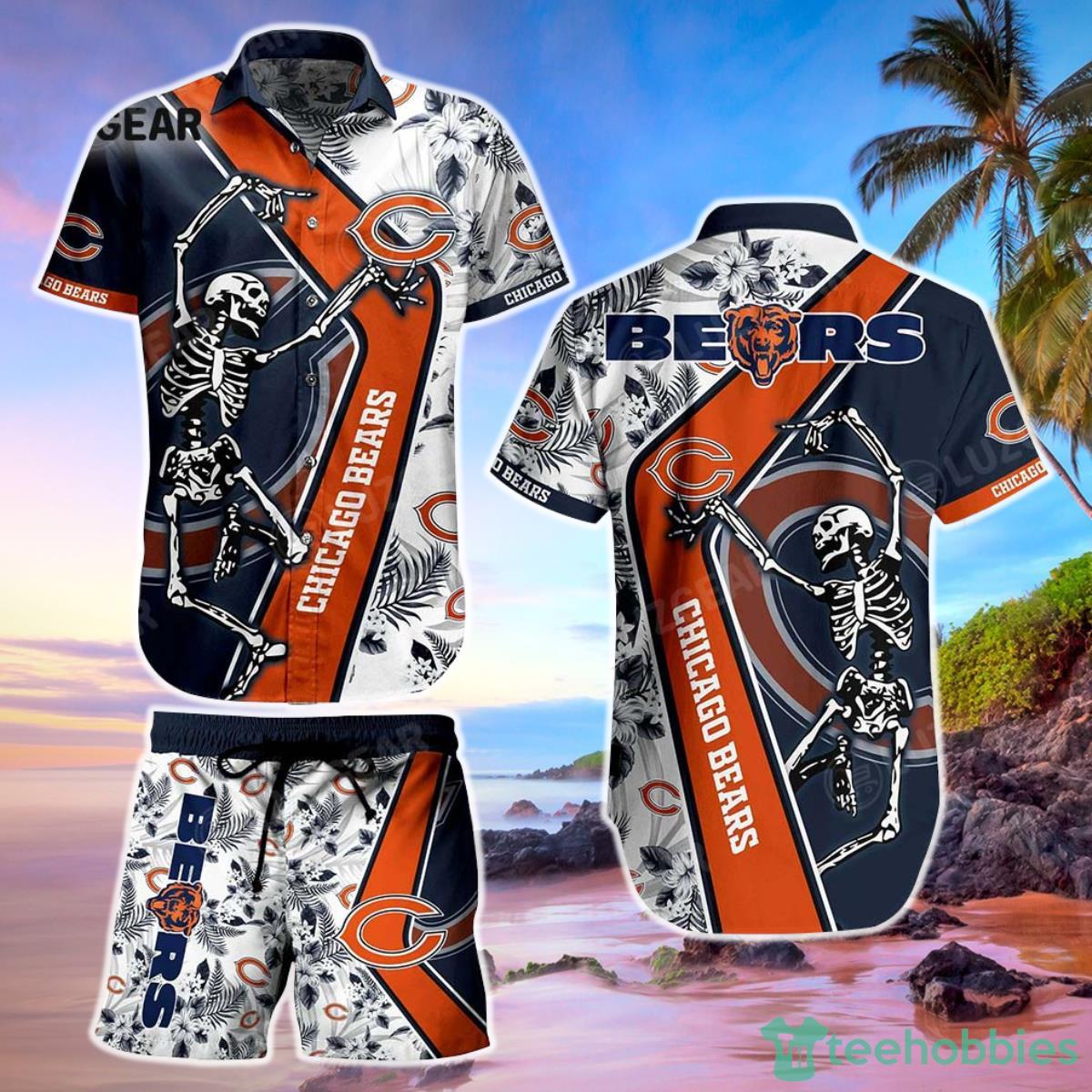 Chicago Bears NFL Hawaiian Shirt Anf Short Sekeleton Design Hot Short Styles For Men Women Product Photo 1