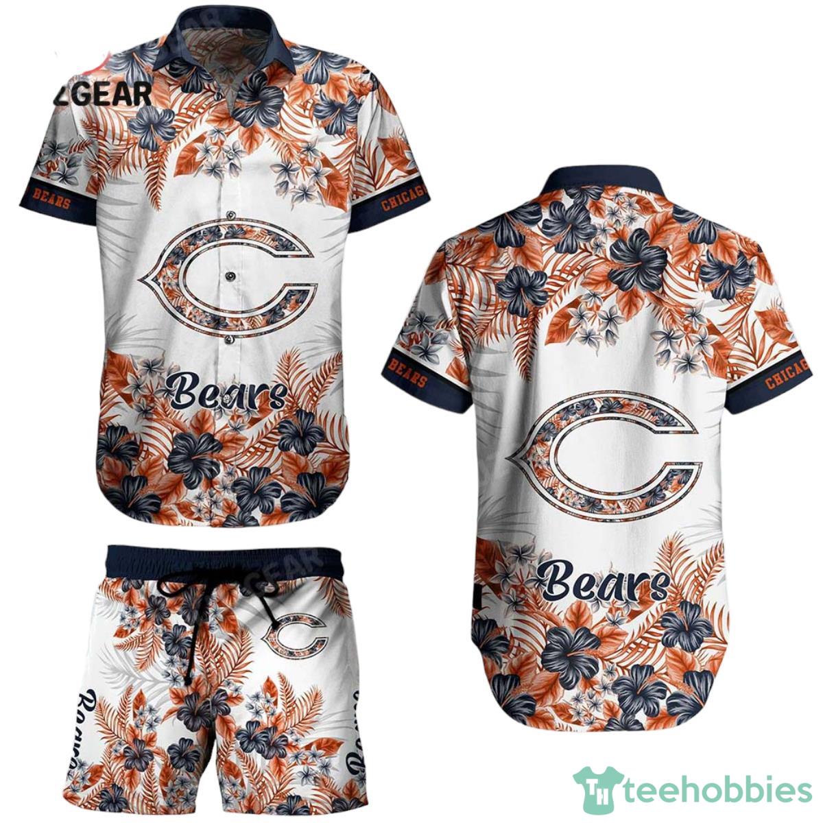 Chicago Bears NFL Hawaiian Shirt Graphic Flower Tropical Pattern Summer Shirt Style New Gift Best Fans Product Photo 1