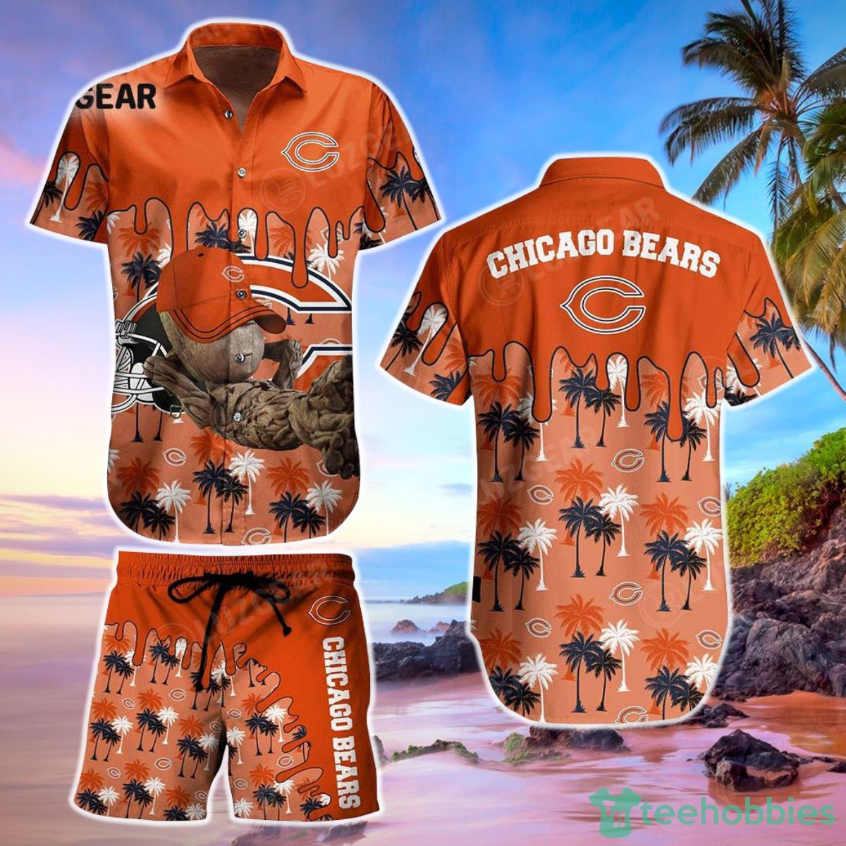 Chicago Bears NFL Hawaiian Shirt Groot Graphic New Summer Perfect Best Gift Ever Product Photo 1