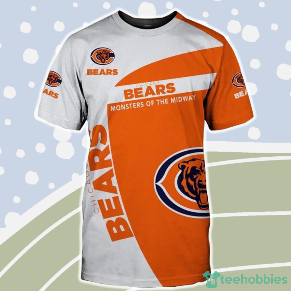 Chicago Bears T Shirt  3D Short Sleeve Monsters Of The Midway Product Photo 1