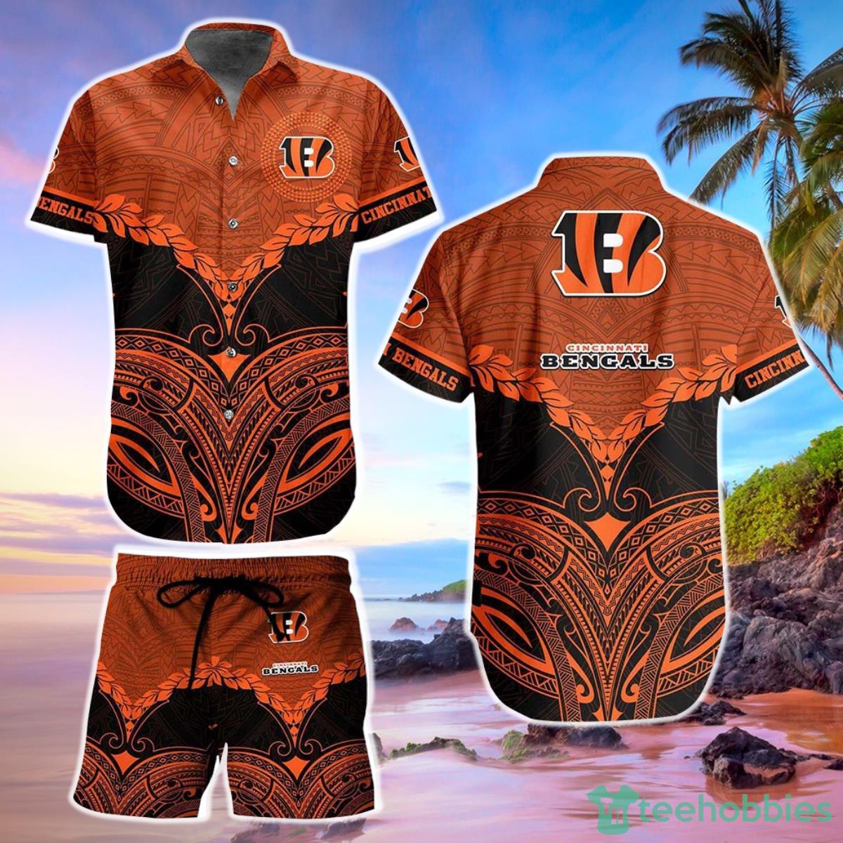 Cincinnati Bengals Football NFL Hawaiian Shirt Polynesian Pattern New Summer Gift For Men Women Fans Product Photo 1