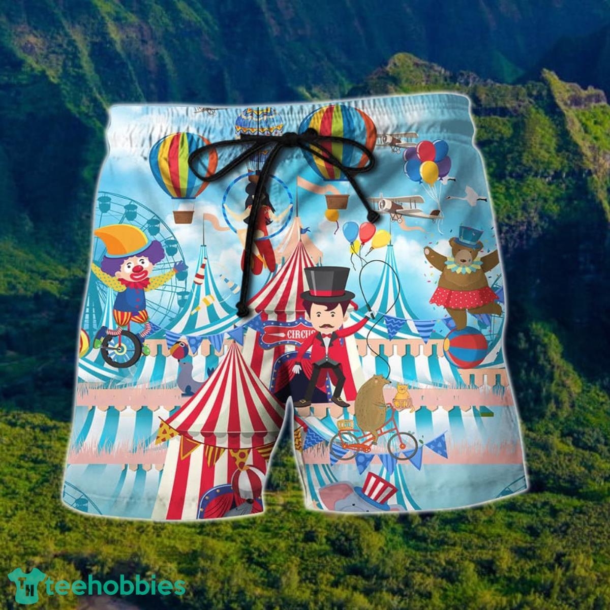 Circus Love Animals Hawaiian Shirt And Short For Men And Women Product Photo 2