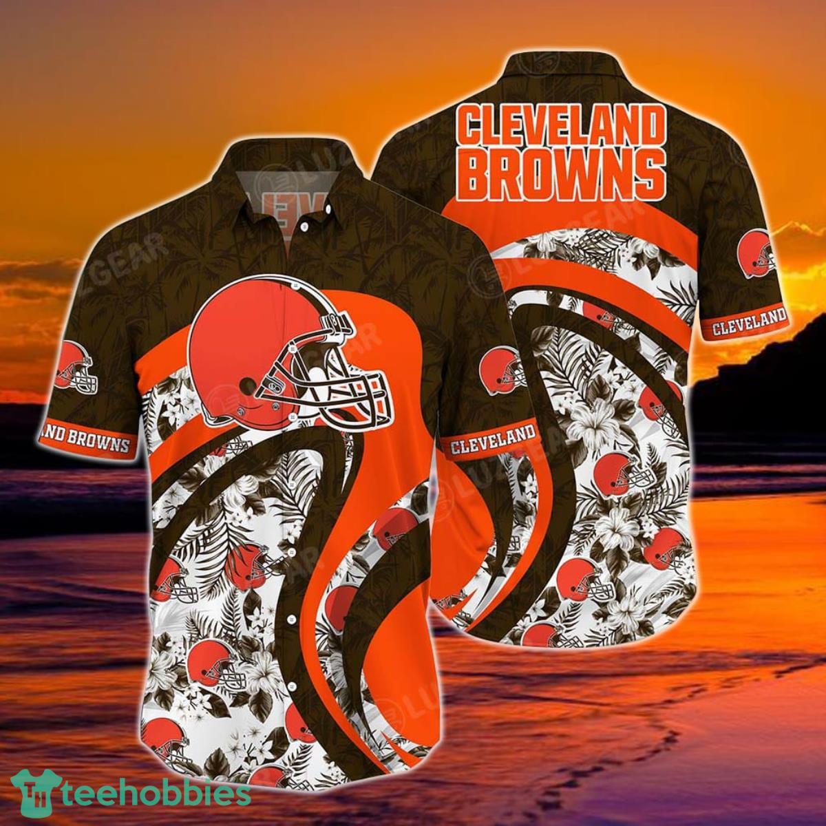 Cleveland Browns NFL Hawaii Shirt Graphic Floral Tropical Patterns This Summer Hawaiian Shirt Luzgear Product Photo 1