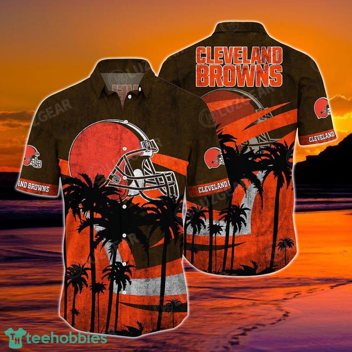 Cleveland Browns NFL Hawaii Shirt Graphic Tropical Patterns Short Sleeve Hot Summer Product Photo 1