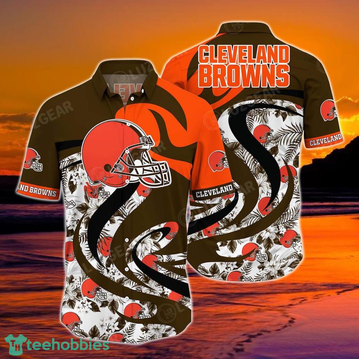 Cleveland Browns NFL Hawaii Shirt Tropical Patterns Graphic This Summer Hawaiian Shirt For Fan NFL Product Photo 1