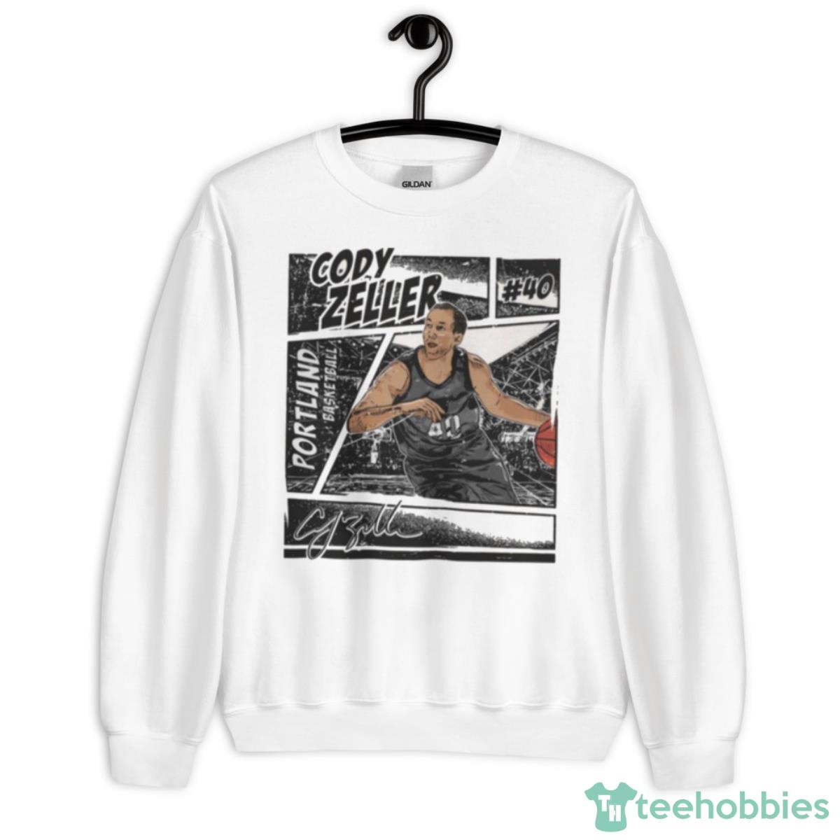 Cody Zeller Comic Basketball Art Shirt - Unisex Heavy Blend Crewneck Sweatshirt
