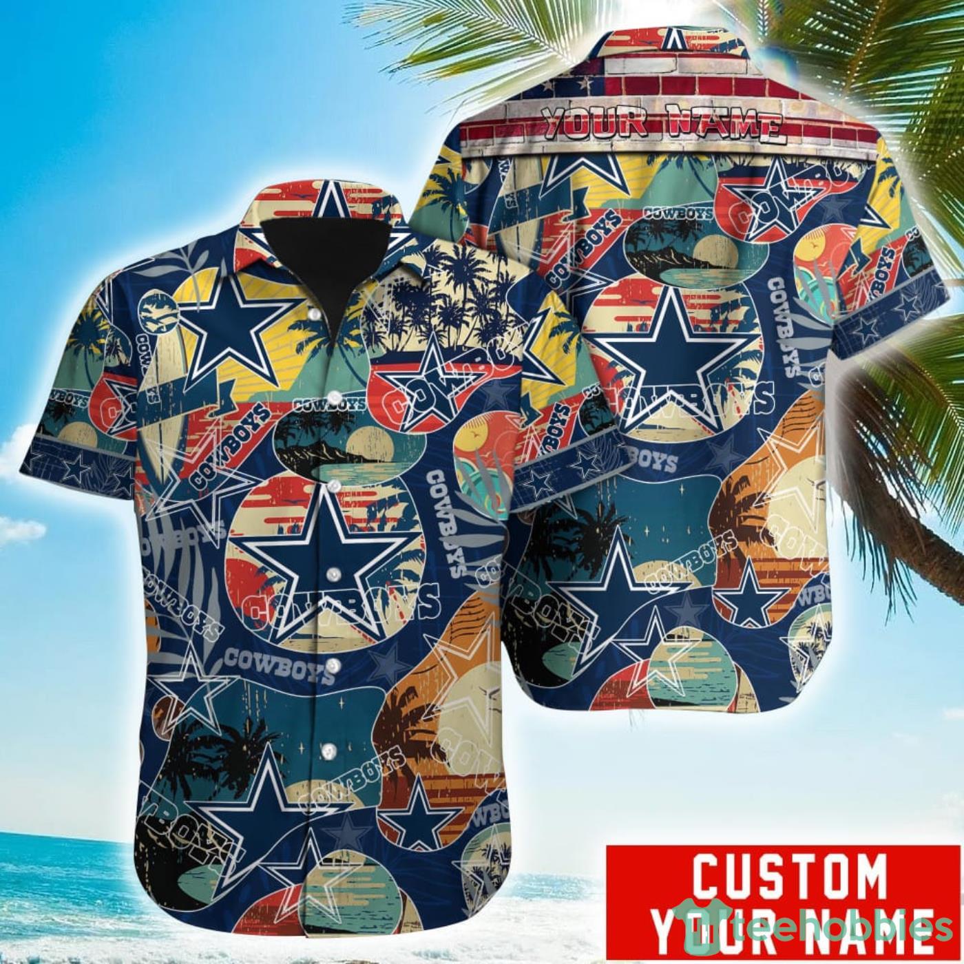 Custom Name Dallas Cowboys Special Vintage Style Hawaiian Shirt Product Photo 1