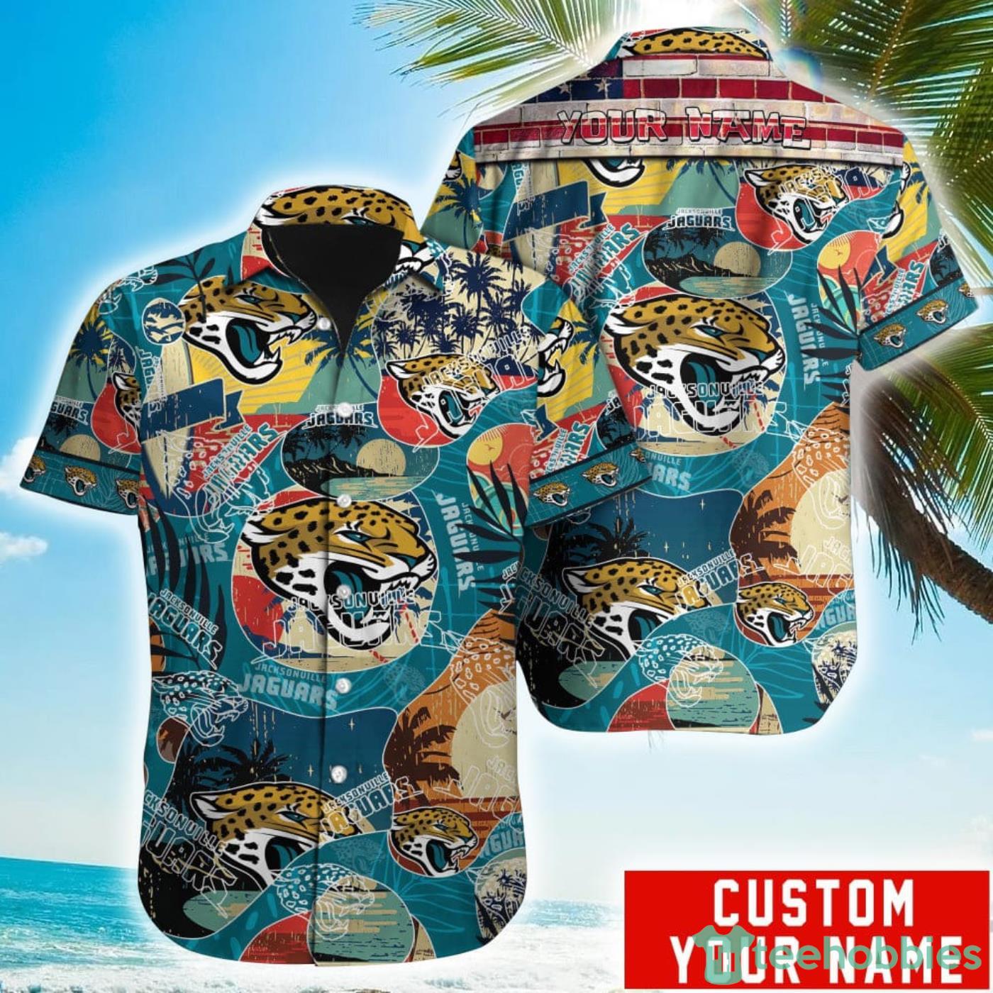 Custom Name Jacksonville Jaguars Special Vintage Style Hawaiian Shirt Product Photo 1