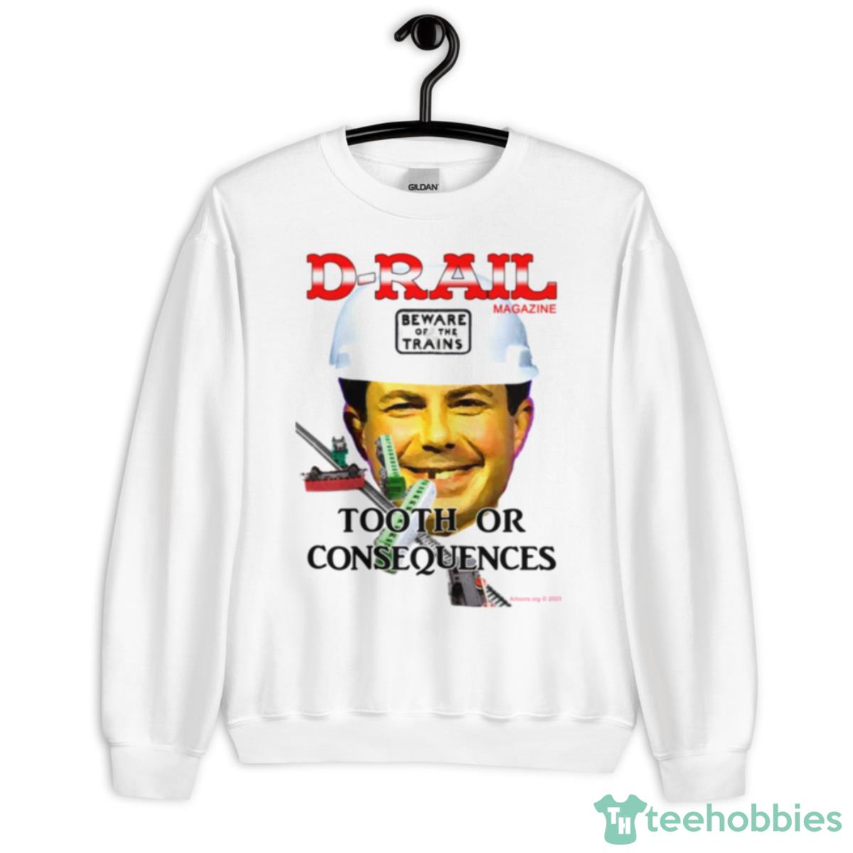 D Rail Magazine Cover Tooth Or Consequences Shirt - Unisex Heavy Blend Crewneck Sweatshirt