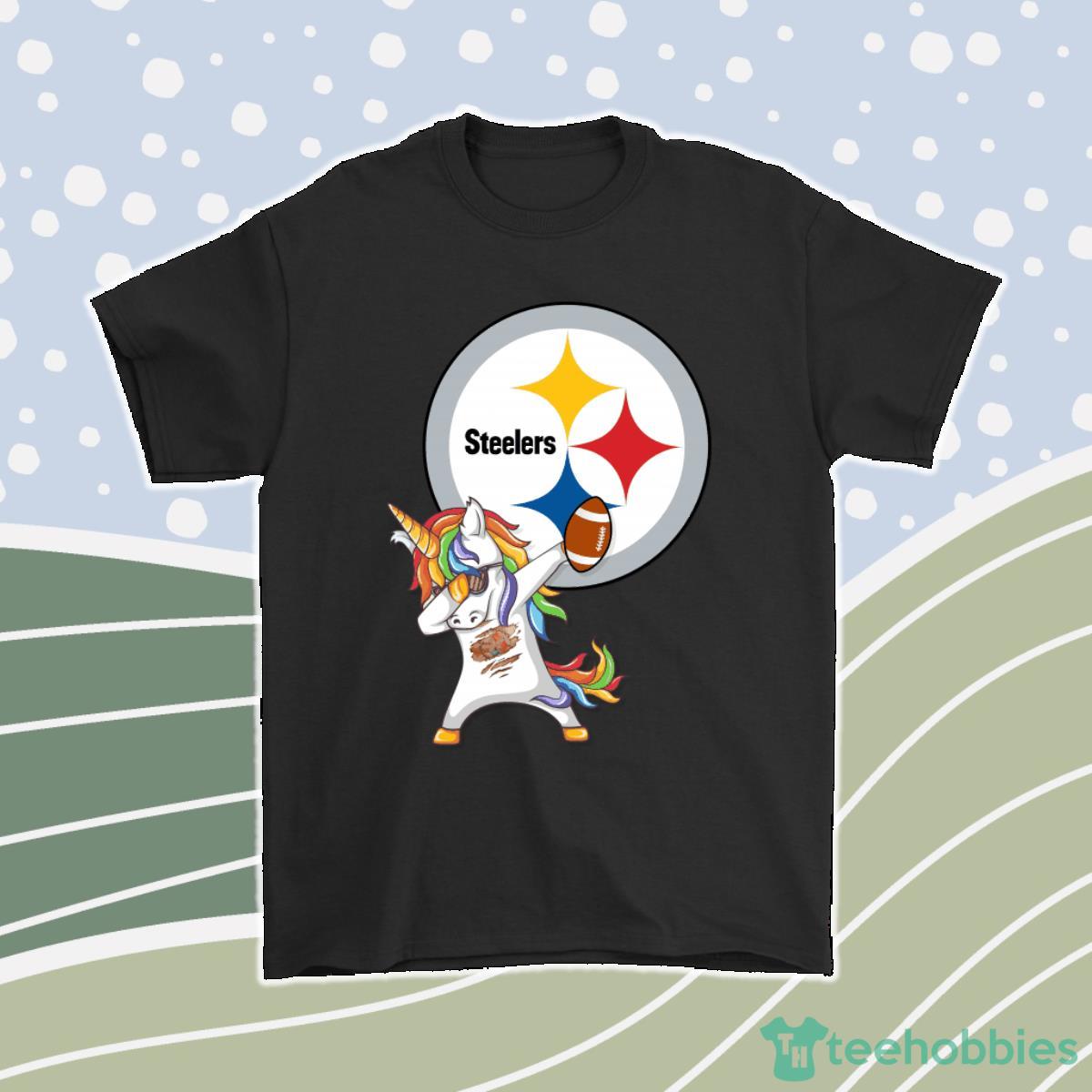 Dabbing Hip Hop Unicorn Dab With Pittsburgh Steelers Football Men Women T-Shirt, Hoodie, Sweatshirt Product Photo 1