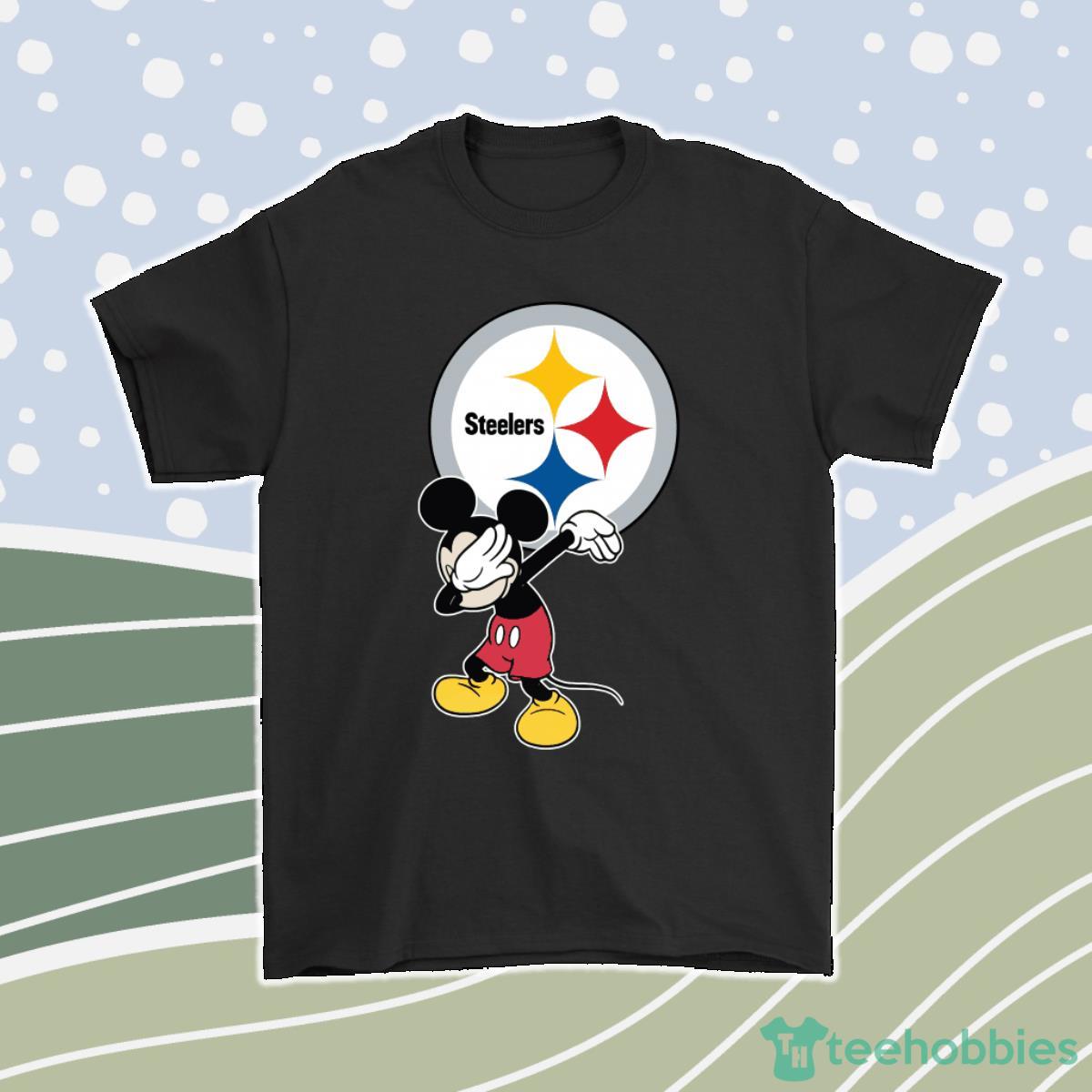 Dabbing Mickey Flippin Love Pittsburgh Steelers Football Men Women T-Shirt, Hoodie, Sweatshirt Product Photo 1