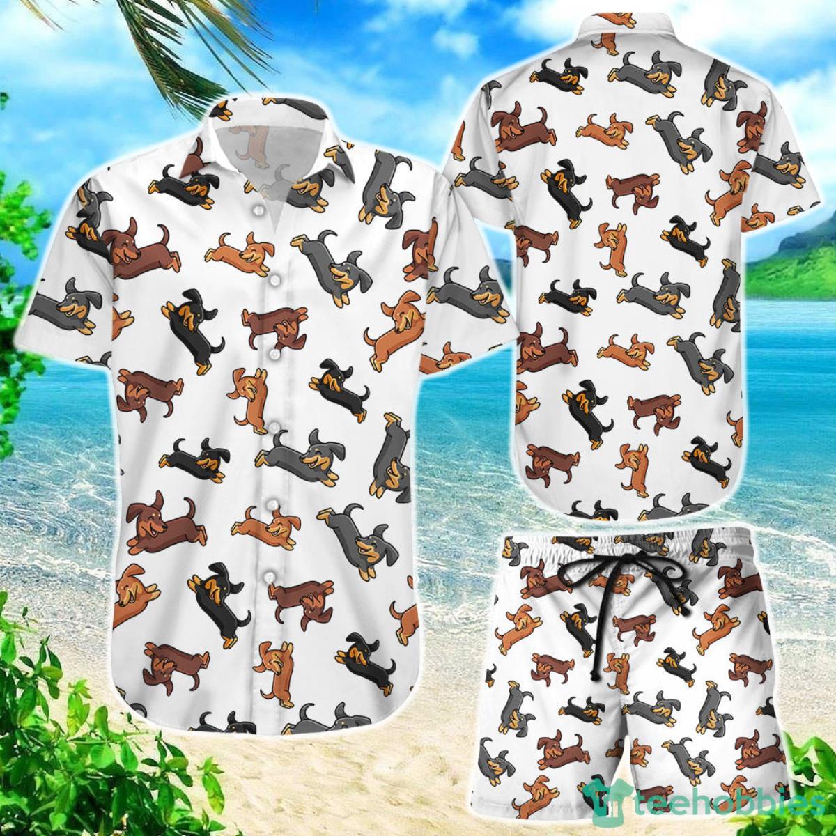 Dachshund Button Down Shirt Dachshund Dog Cute Pattern Hawaiian Shirt Gifts With Dachshunds On Them Product Photo 1