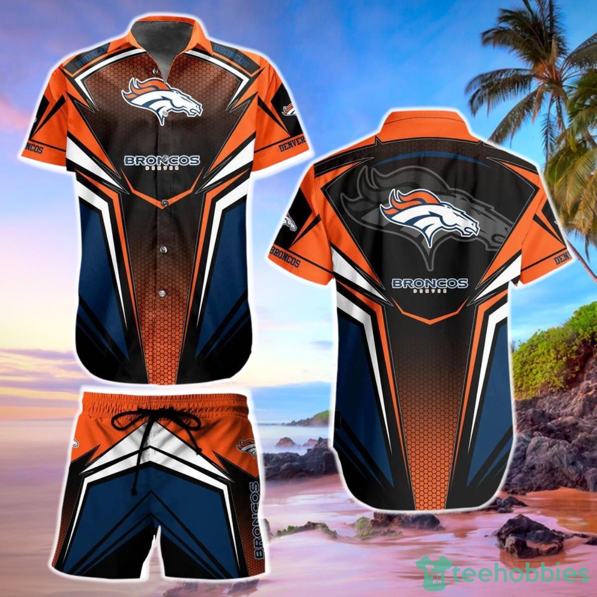 Denver Broncos NFL Football Hawaii Short Shirt For This Summer Graphic Hawaiian Shirt Gift Big Fans Product Photo 1