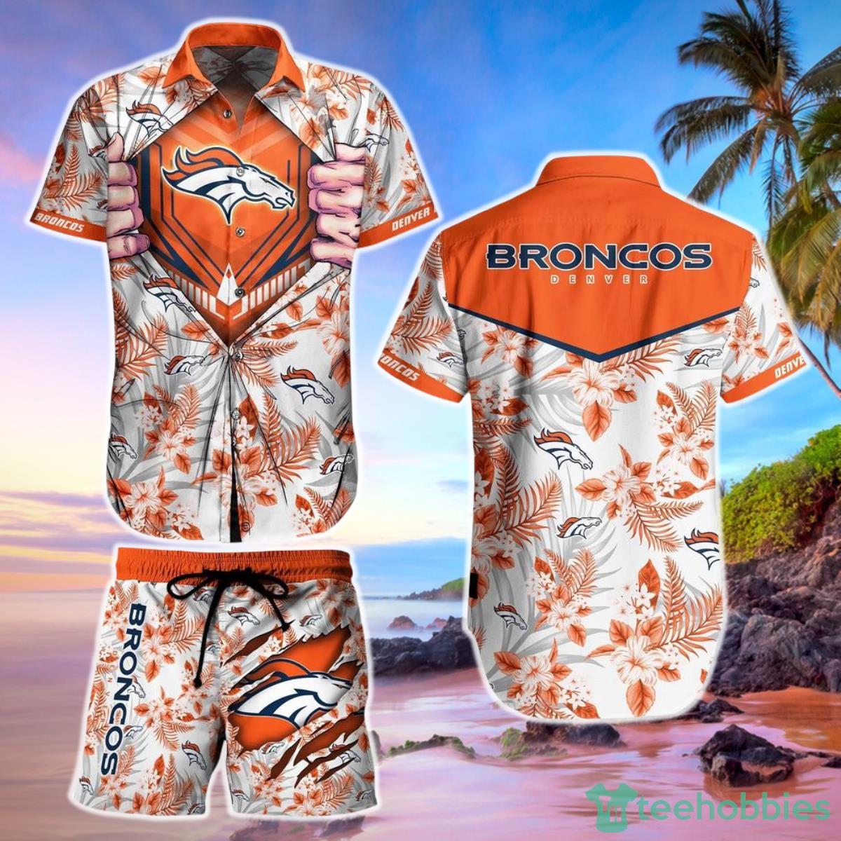 Denver Broncos NFL Football Hawaiian Shirt And Short New Summer For Big Fans Gift For Men Women Product Photo 1