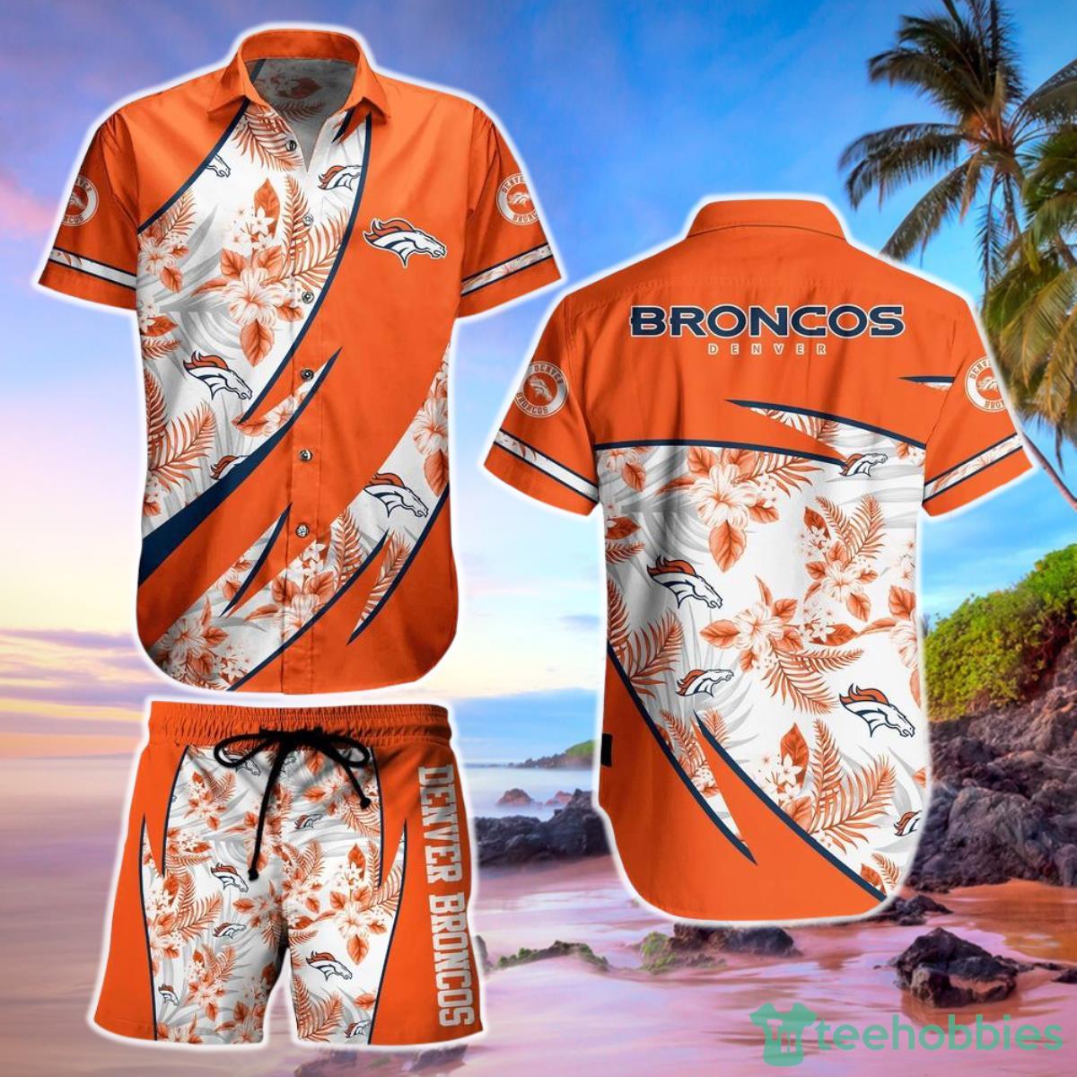 Denver Broncos NFL Hawaiian Shirt And Short Style Tropical Graphic Summer For Awesome Fans Product Photo 1