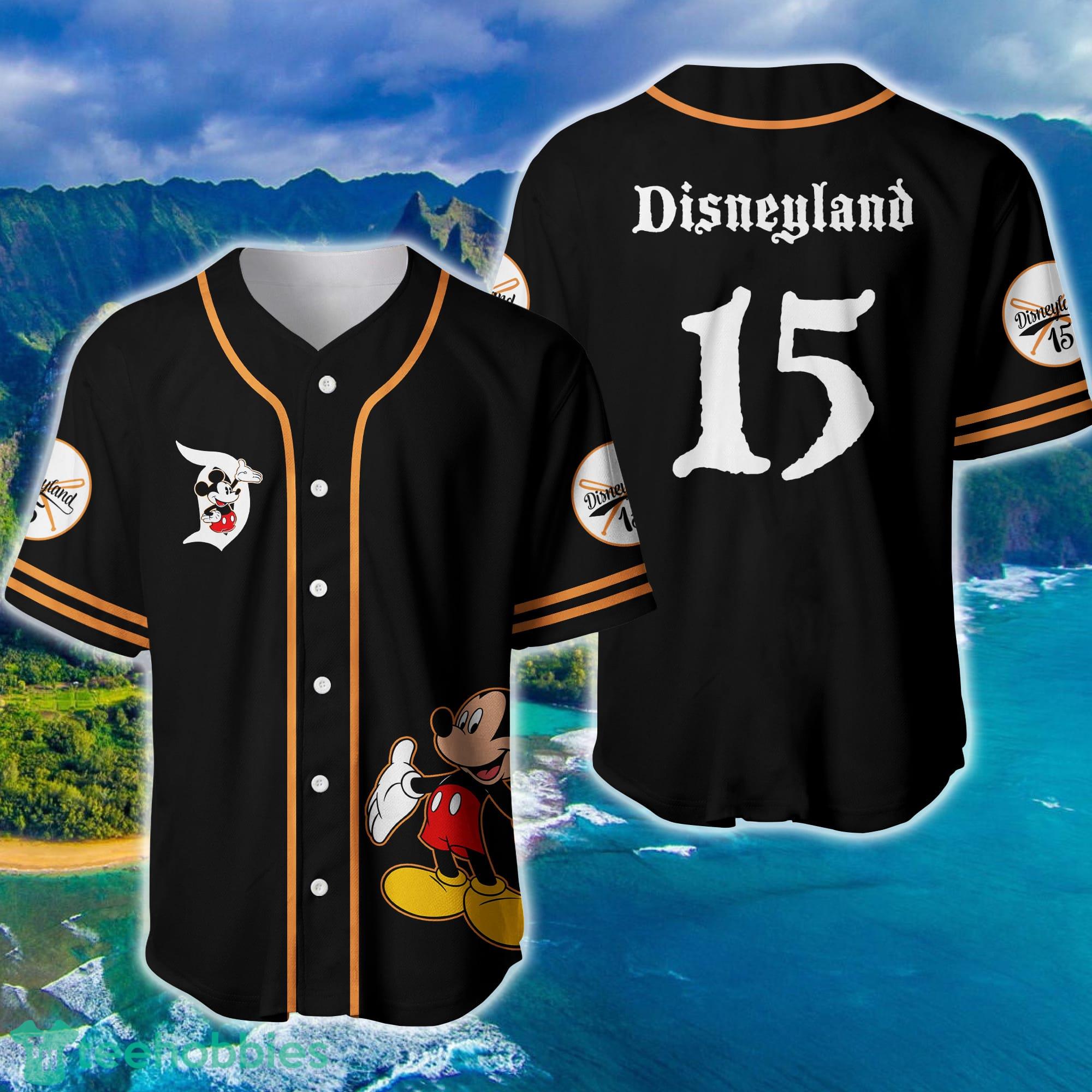 Disneyland Mickey Mouse Black Cartoon Baseball Jersey Personalized Product Photo 1