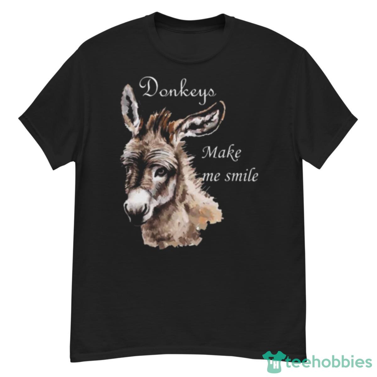 Donkeys Make Me Smile Cute Miniature Donkey Mini Donkey Shirt - G500 Men’s Classic T-Shirt